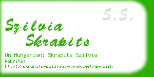 szilvia skrapits business card